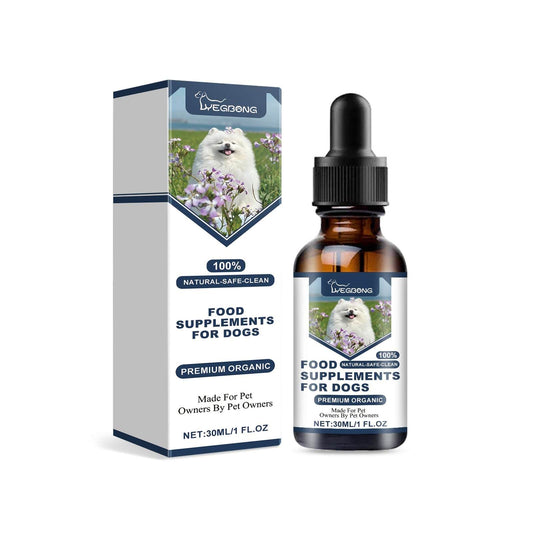 Immune-boosting food supplement for dogs to improve health and reduce stress