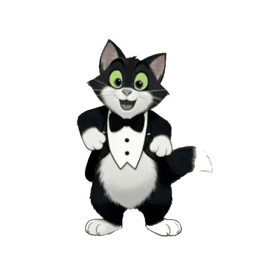 Animated Tuxedo Cat Sticker Pack — 10 GIF Stickers | Instant Digital Download