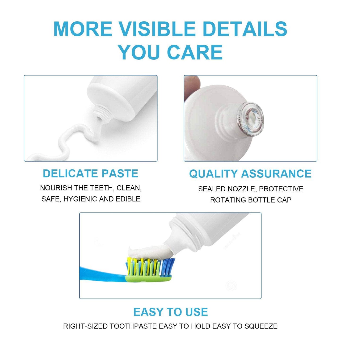 Pet toothpaste with delicate paste, sealed nozzle, and easy-to-use squeezable tube for dogs and cats oral care