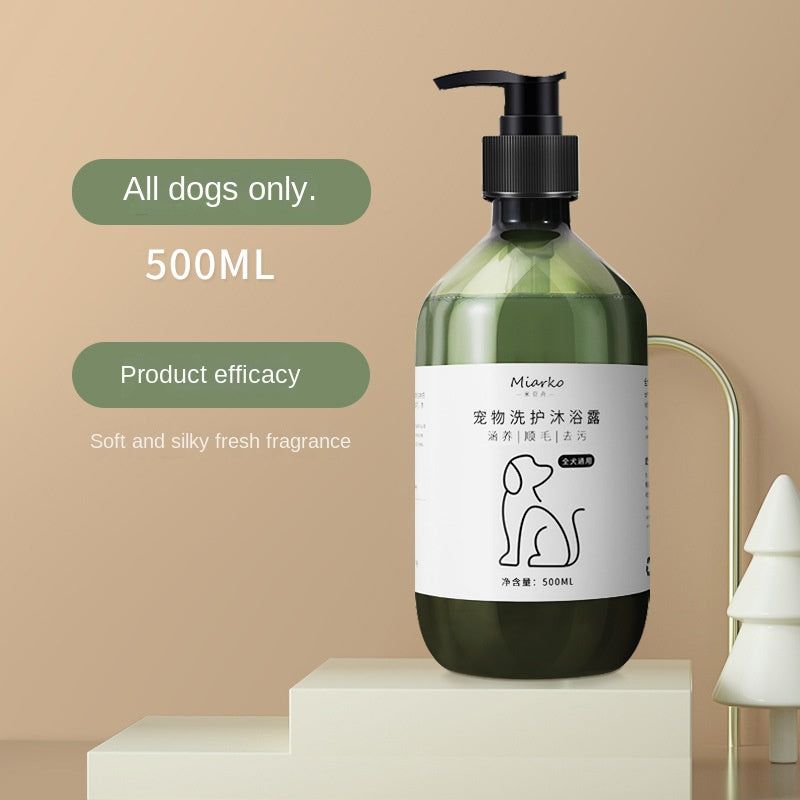500ml pet shampoo bottle for dogs with deodorizing and scented cleaning properties