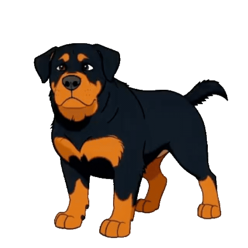 Animated Rottweiler Sticker Pack — 10 GIF Stickers | Instant Digital Download