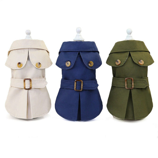 British Style Pet Jacket - Warm & Stylish Dog Coat for Small Pets