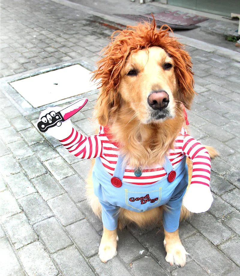 Halloween Dog Costume - Funny Adjustable Cosplay for Medium & Large Dogs