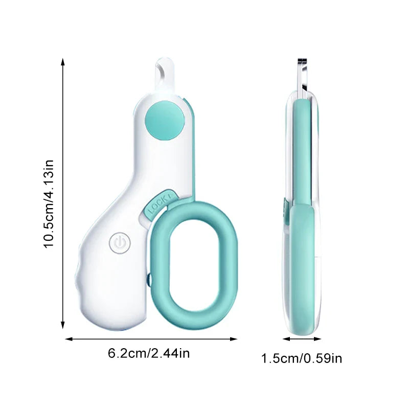 LED Pet Nail Clipper Claw Grooming Scissors for Cats Small Dogs