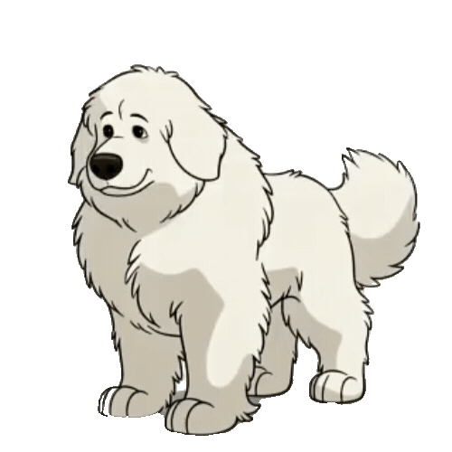 Animated Great Pyrenees Sticker Pack — 10 GIF Stickers | Instant Digital Download