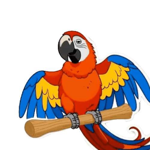 Animated Macaw Sticker Pack — 10 GIF Stickers | Instant Digital Download