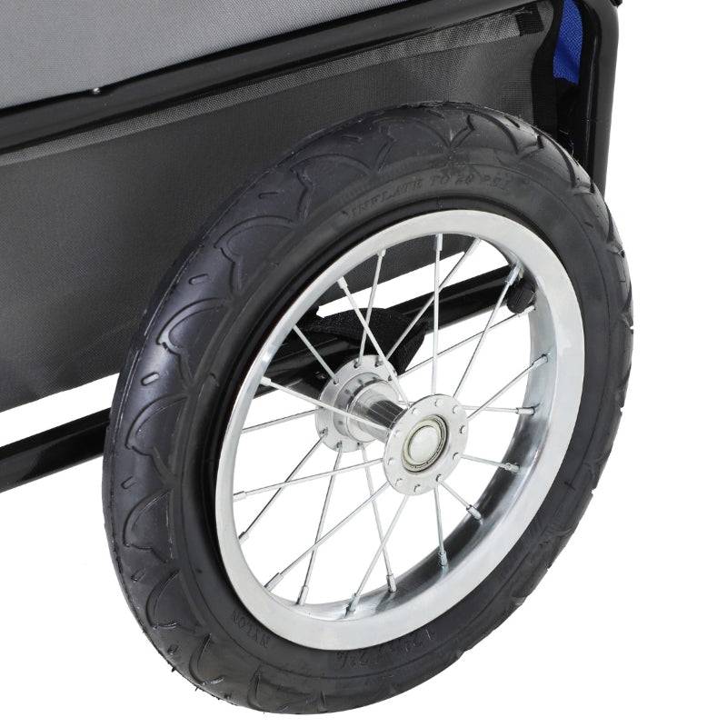 2-in-1, 3 Wheel Pet Jogging Stroller Bike Trailer
