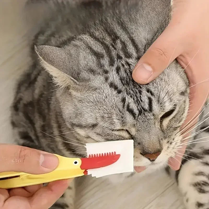 Pet Eye Comb - Tear Stain Remover Brush for Small Dogs & Cats