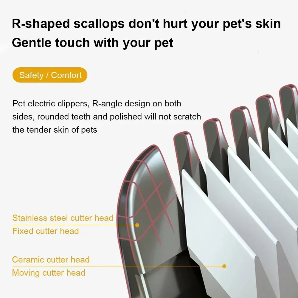 Professional Pet Hair Clipper - USB Grooming Trimmer for Dogs & Cats