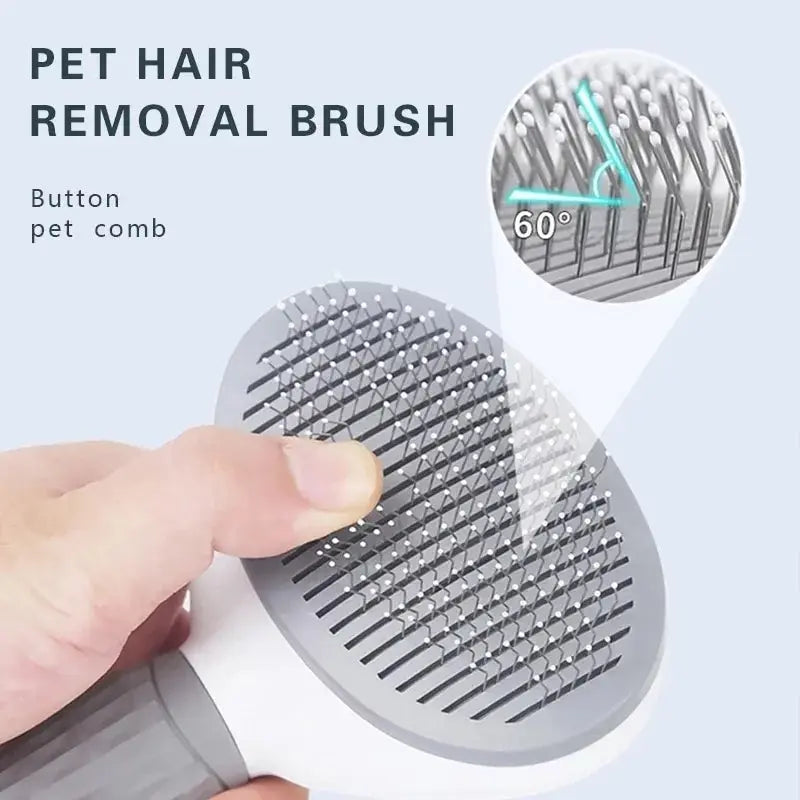 Self-Cleaning Pet Hair Remover Brush – Grooming Comb for Dogs & Cats