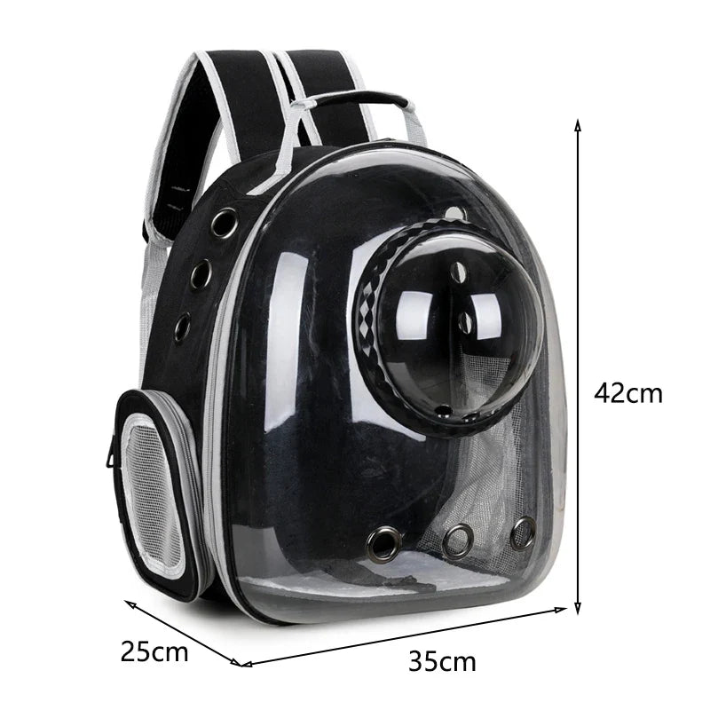 Space Capsule Pet Backpack for Cats & Small Dogs – Ventilated Carrier for Travel & Outdoor Adventures