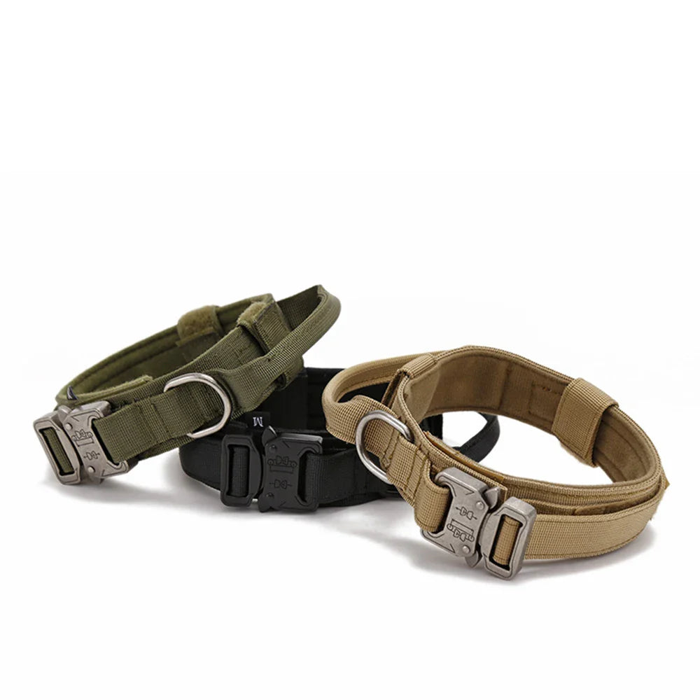 Durable Nylon Dog Collar & Reflective Leash Set - Tactical Training