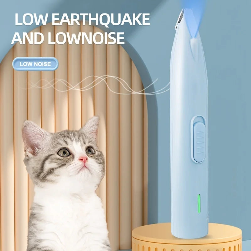 Electric Pet Paw Shaver - Quiet Grooming Trimmer for Cat & Dog Feet