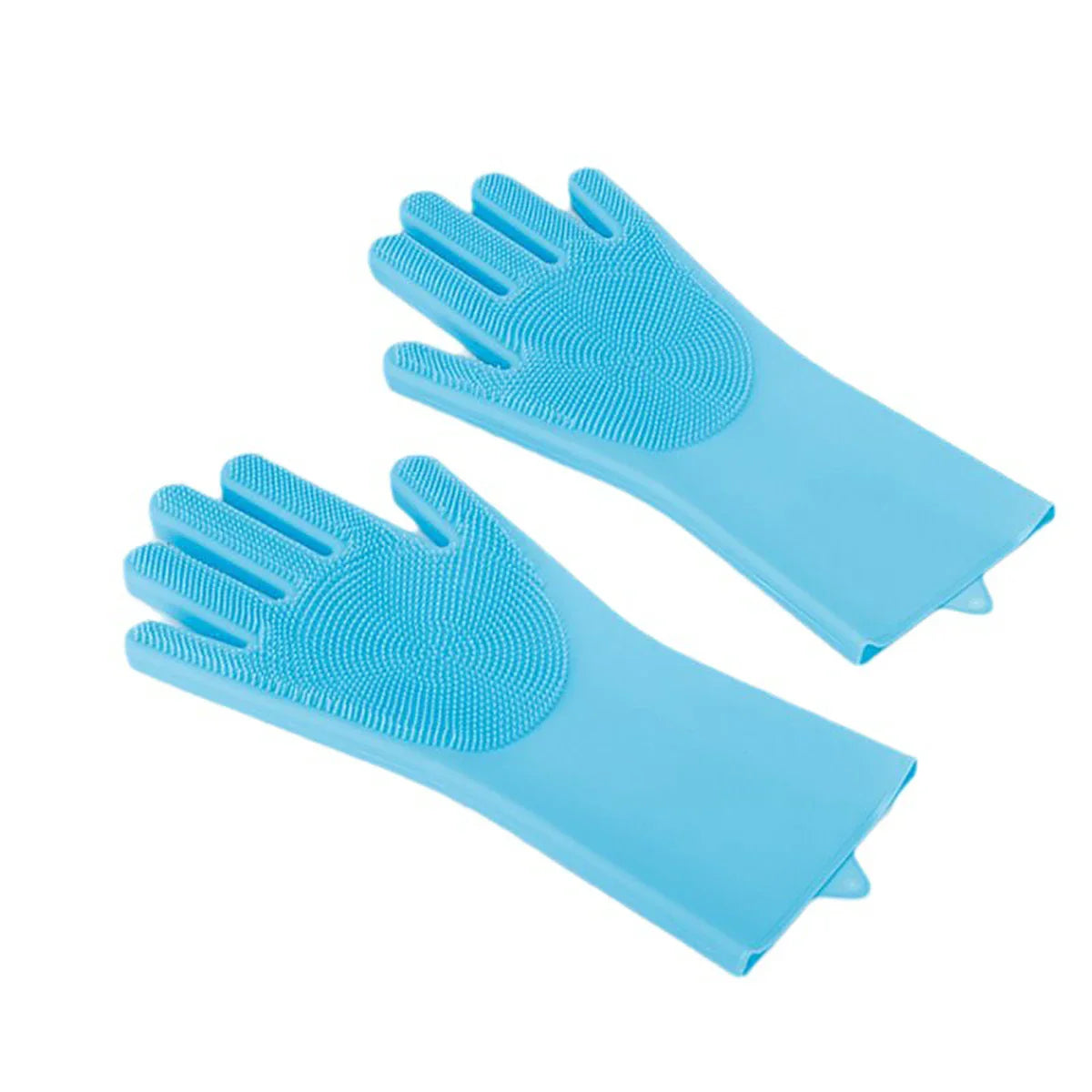 Pet Grooming Bath Gloves - Silicone Hair Remover & Scrubber