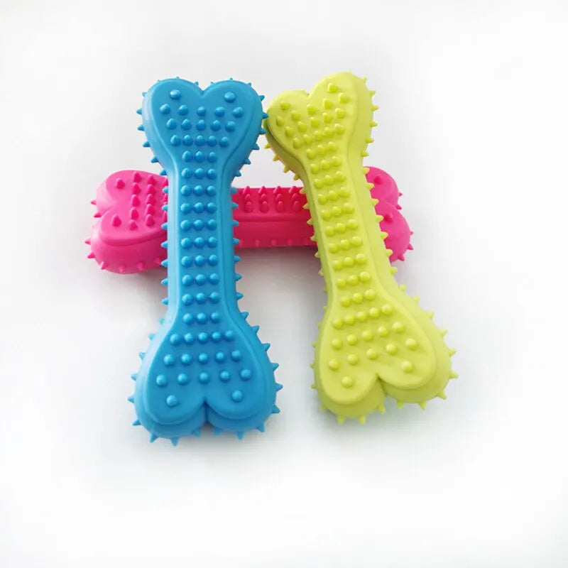 1-Pcs Rubber Bone Chew Toy – Durable Bite Trainer for Dogs