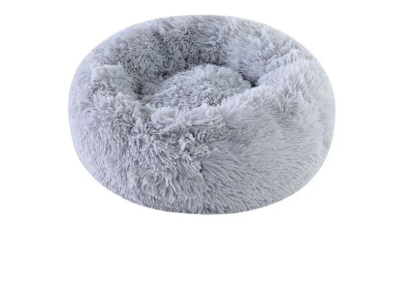 Plush Winter Cat & Dog Nest - Warm, Washable Round Pet Bed