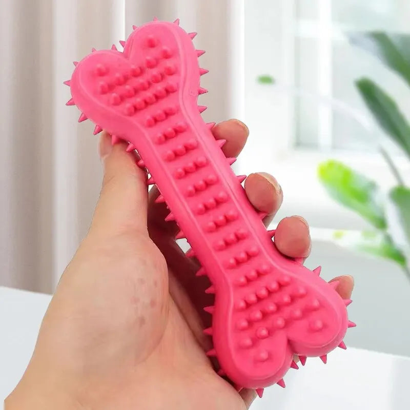 1-Pcs Rubber Bone Chew Toy – Durable Bite Trainer for Dogs