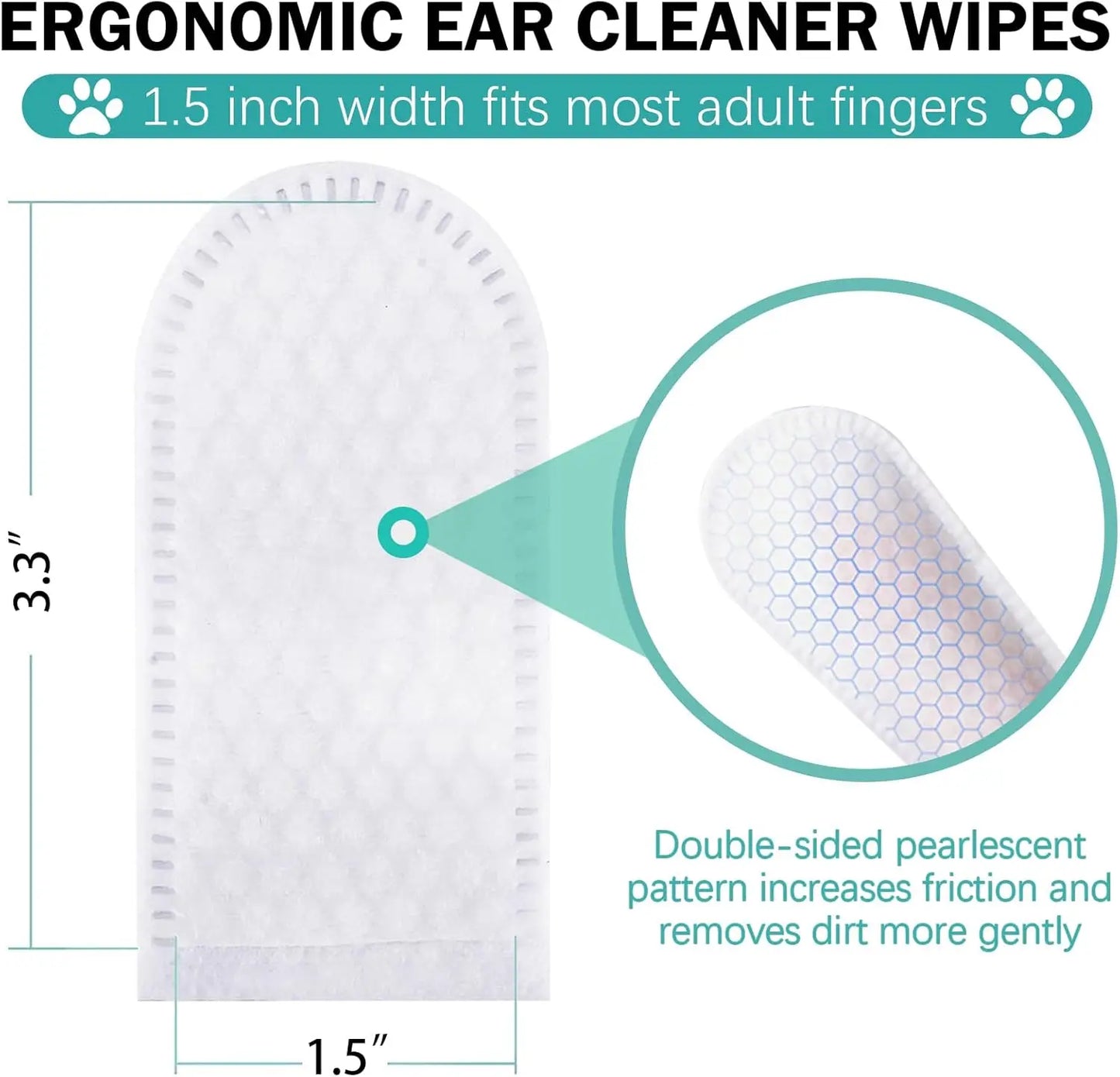 Pet Ear Wipes for Dogs & Cats - Easy Otic Cleaning