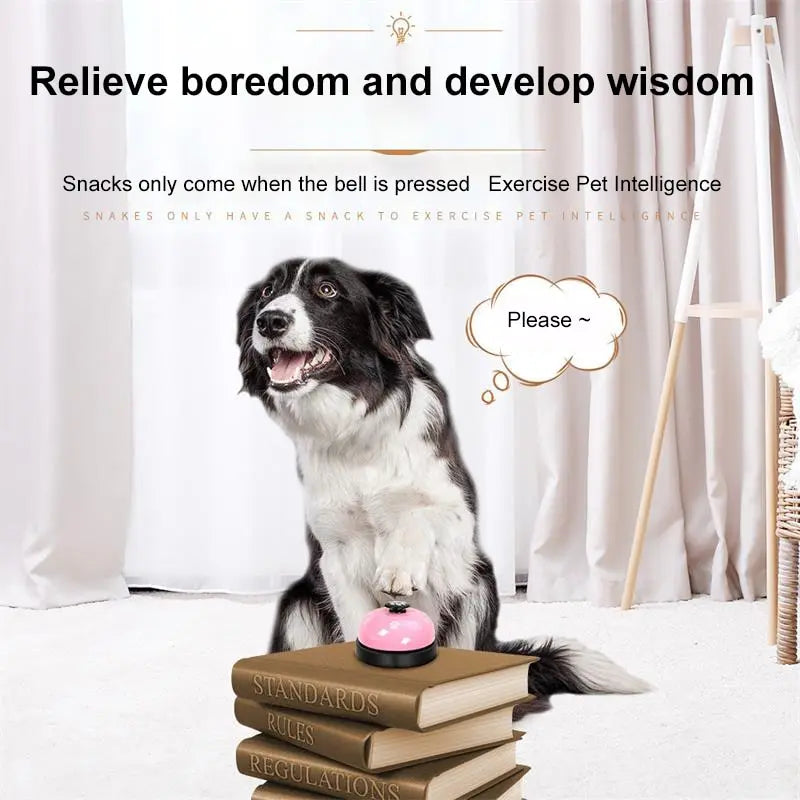 Pet Training Dinner Bell Toy - Interactive Training Tool for Dogs & Cats