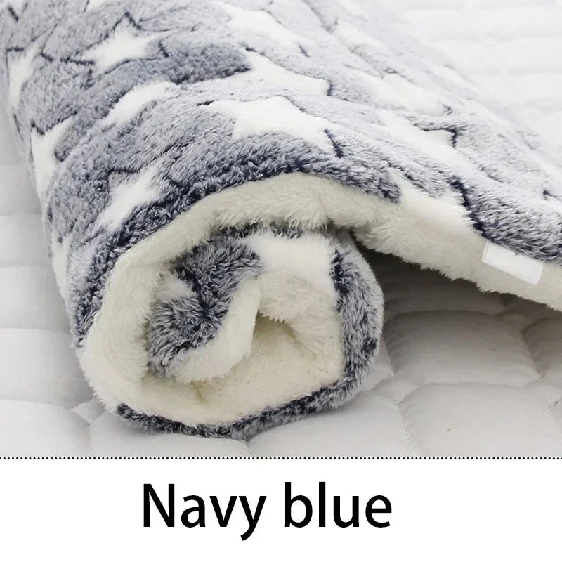 Flannel Pet Sleeping Mat & Dog Bed - Soft, Washable, and Durable