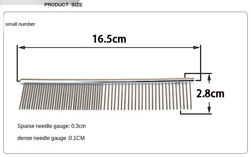 Stainless Steel Dematting Comb – Flea & Grooming Tool for Pets