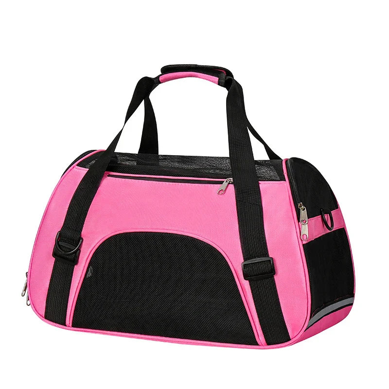 Portable Cat & Dog Carrier Bag - Foldable Breathable Travel Handbag