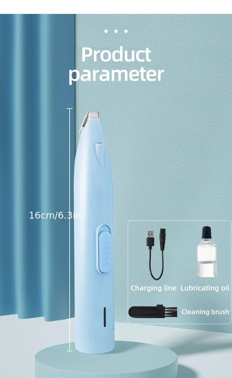 Electric Pet Paw Shaver - Quiet Grooming Trimmer for Cat & Dog Feet
