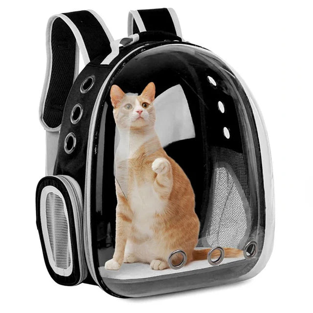 Space Capsule Pet Backpack for Cats & Small Dogs – Ventilated Carrier for Travel & Outdoor Adventures
