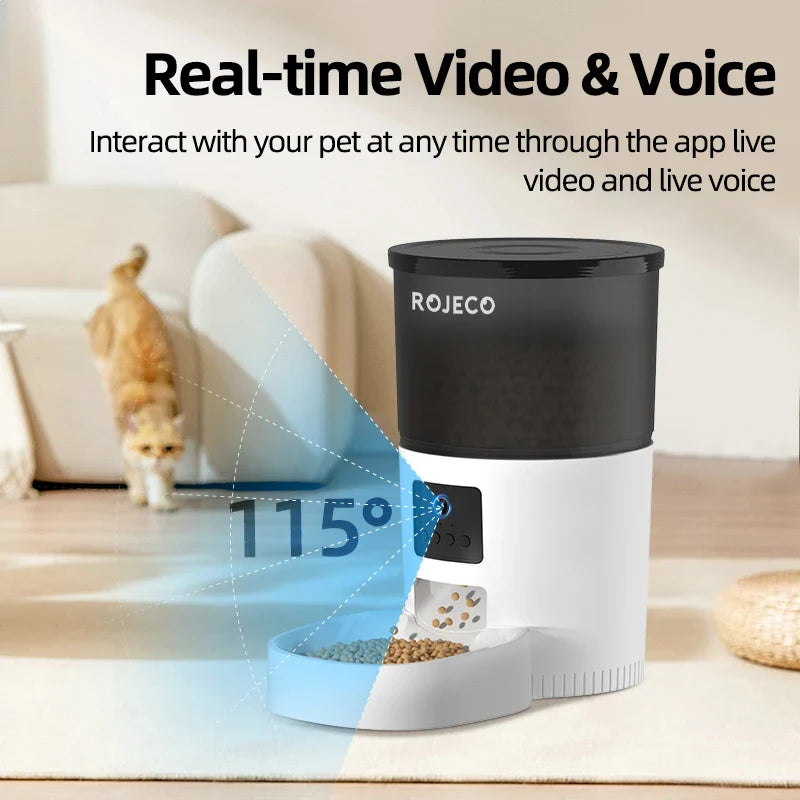 Auto Cat Feeder with Camera – App-Controlled Pet Dispenser