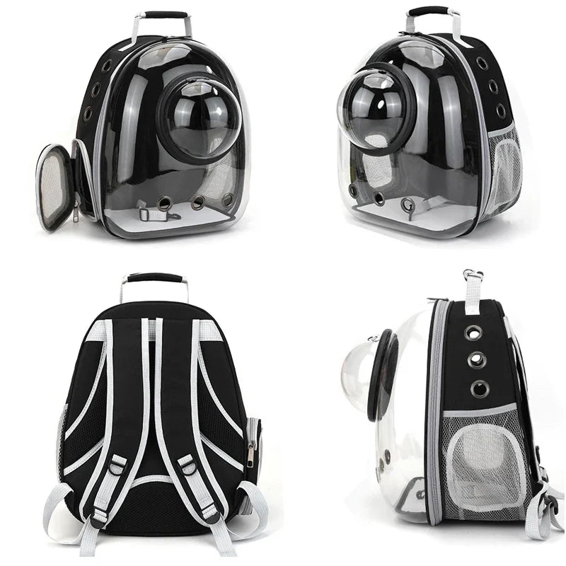 Space Capsule Pet Backpack for Cats & Small Dogs – Ventilated Carrier for Travel & Outdoor Adventures