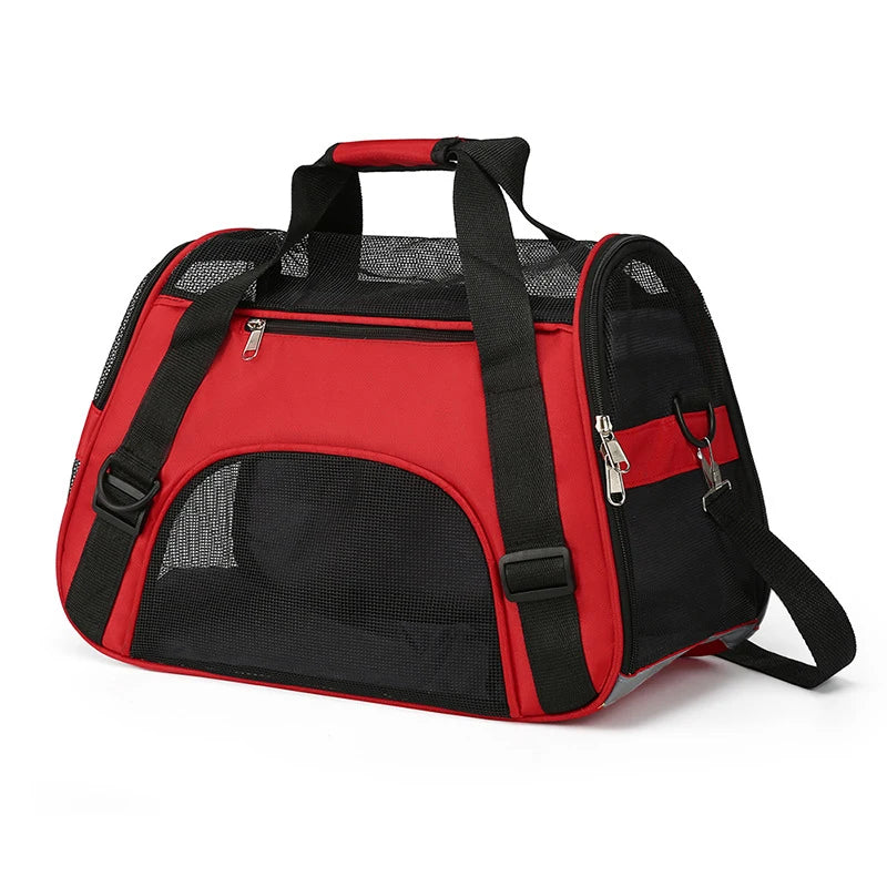 Portable Cat & Dog Carrier Bag - Foldable Breathable Travel Handbag