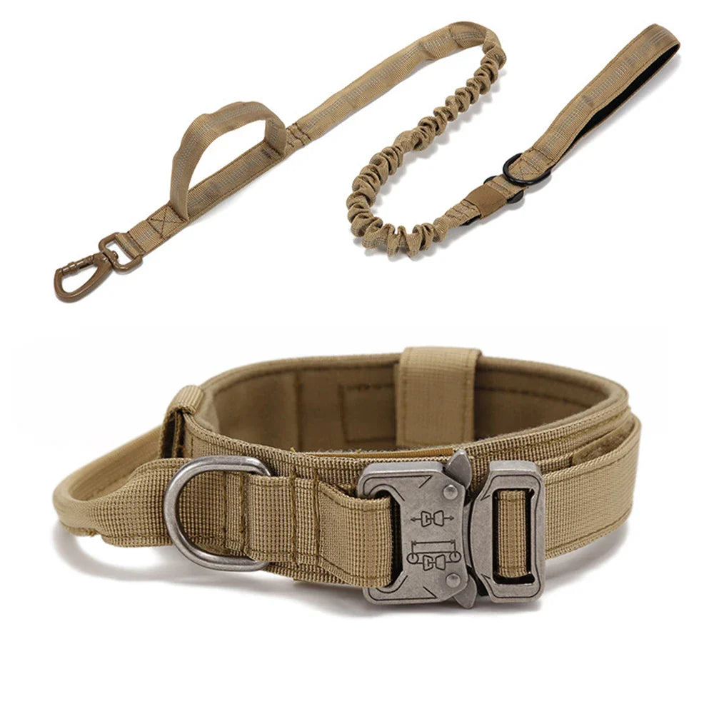 Durable Nylon Dog Collar & Reflective Leash Set - Tactical Training