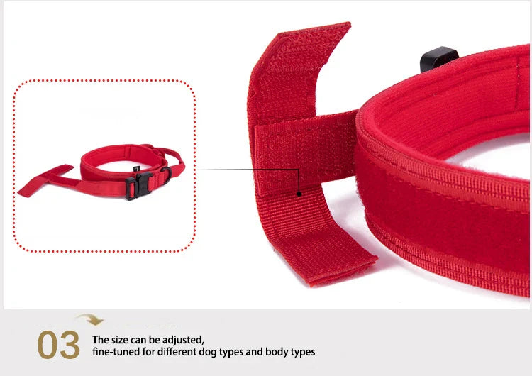 Durable Nylon Dog Collar & Reflective Leash Set - Tactical Training
