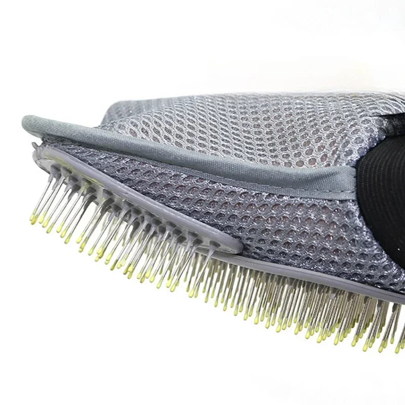 Pet Grooming Glove - Hair Removal & Bathing Brush for Dogs & Cats