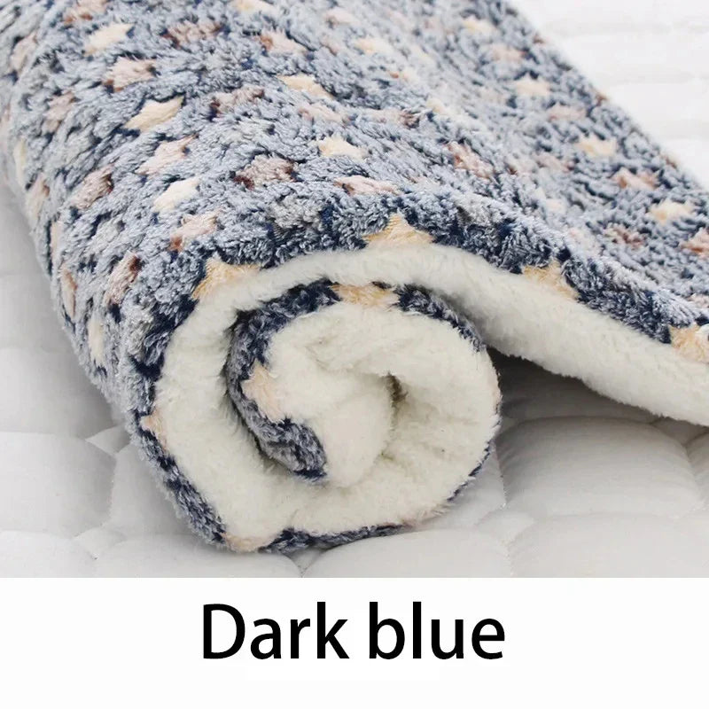 Flannel Pet Sleeping Mat & Dog Bed - Soft, Washable, and Durable