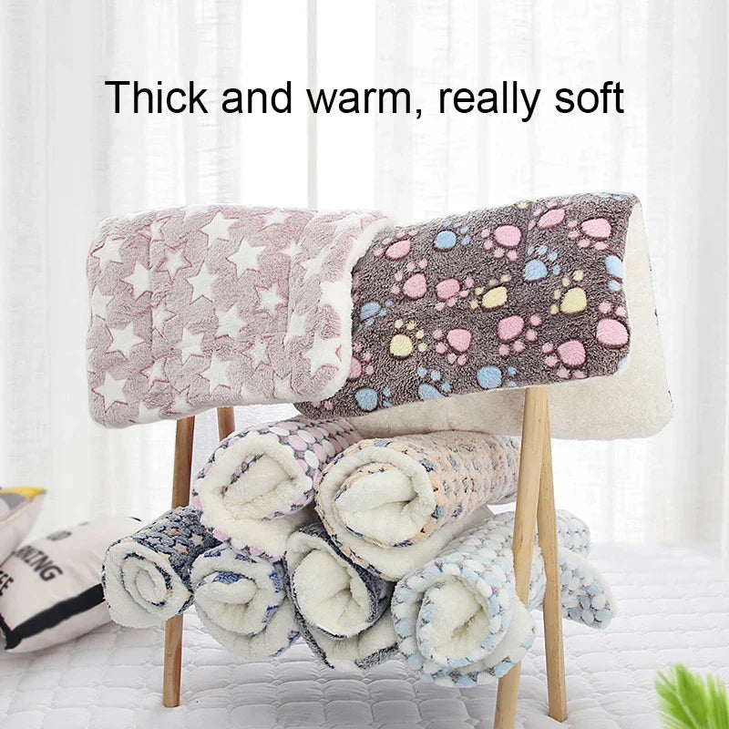 Flannel Pet Sleeping Mat & Dog Bed - Soft, Washable, and Durable