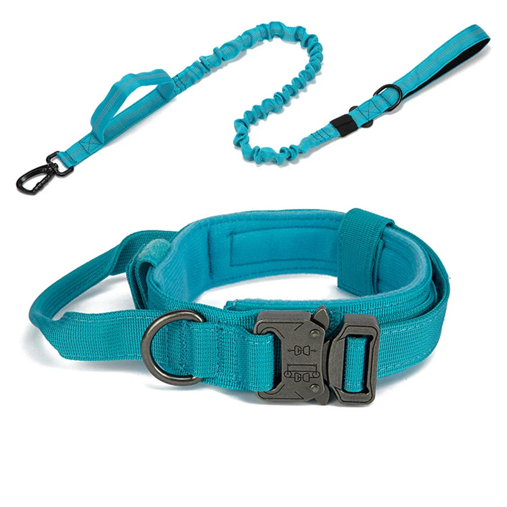 Durable Nylon Dog Collar & Reflective Leash Set - Tactical Training
