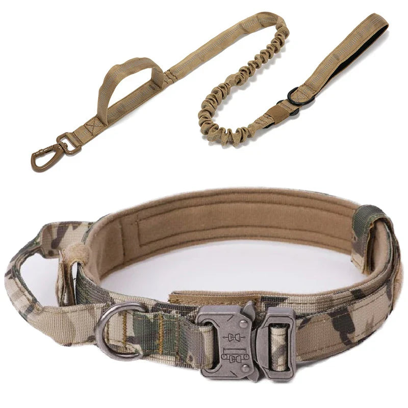 Durable Nylon Dog Collar & Reflective Leash Set - Tactical Training