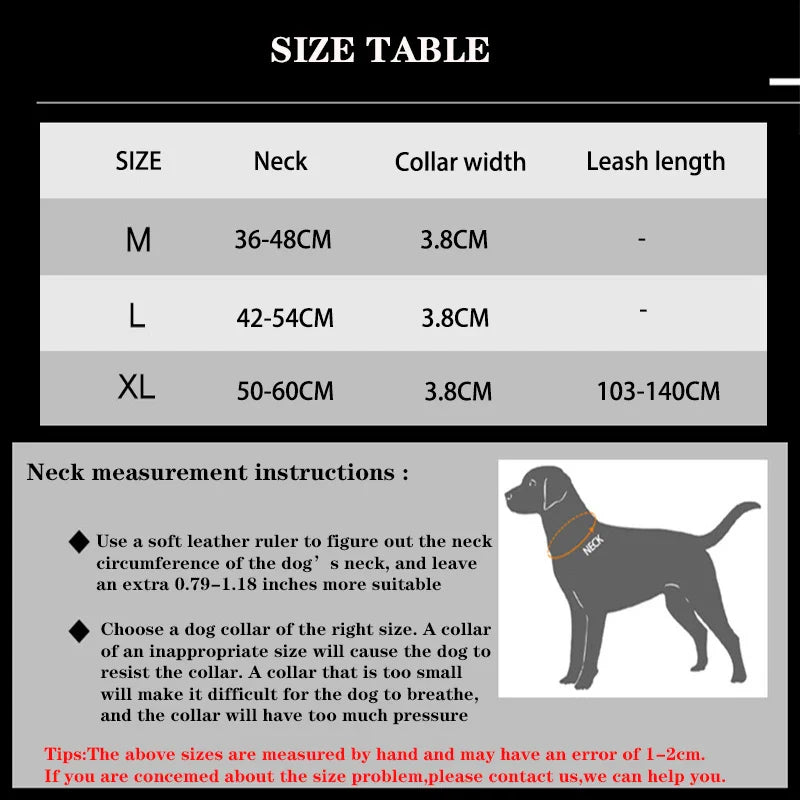 Durable Nylon Dog Collar & Reflective Leash Set - Tactical Training