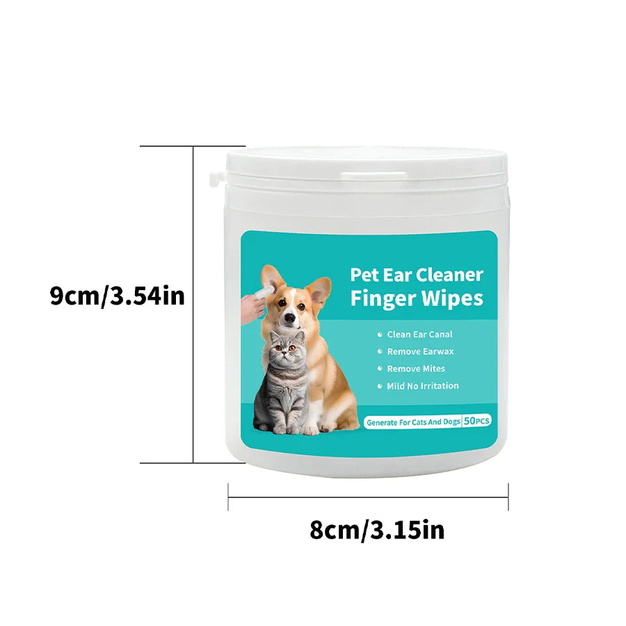 Pet Ear Wipes for Dogs & Cats - Easy Otic Cleaning