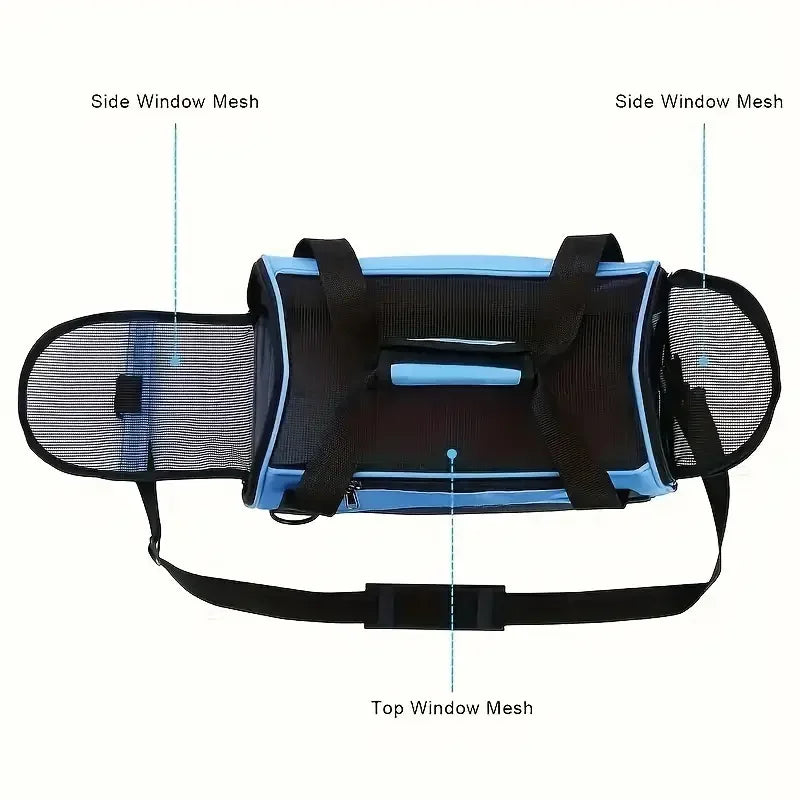 Portable Dog & Cat Travel Carrier - Breathable Mesh Pet Handbag