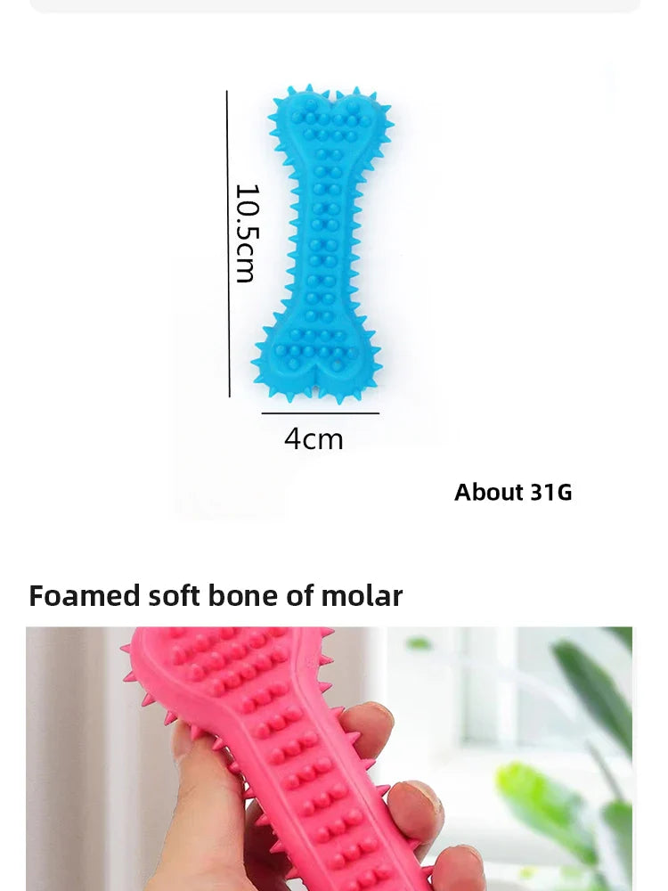1-Pcs Rubber Bone Chew Toy – Durable Bite Trainer for Dogs