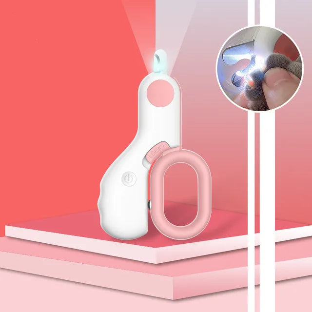 LED Pet Nail Clipper Claw Grooming Scissors for Cats Small Dogs