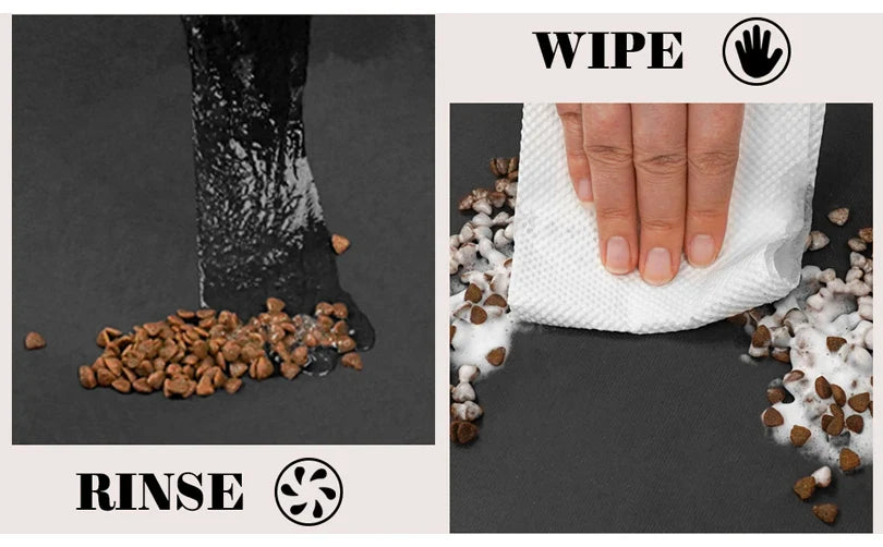 Absorbent Pet Feeding Mat with Waterproof Backing for Dogs & Cats