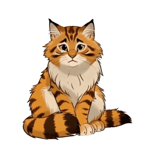 Animated Maine Coon Sticker Pack — 10 GIF Stickers | Instant Digital Download