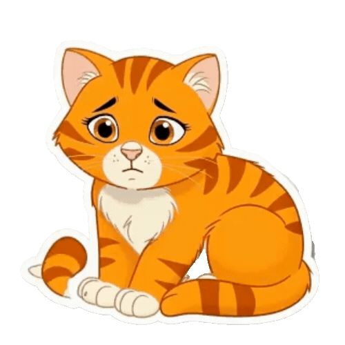 Animated Orange Tabby Sticker Pack — 10 GIF Stickers | Instant Digital Download