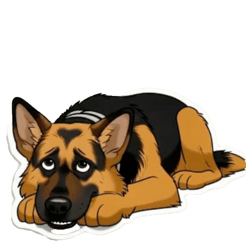 Animated German Shepherd Sticker Pack — 10 GIF Stickers | Instant Digital Download