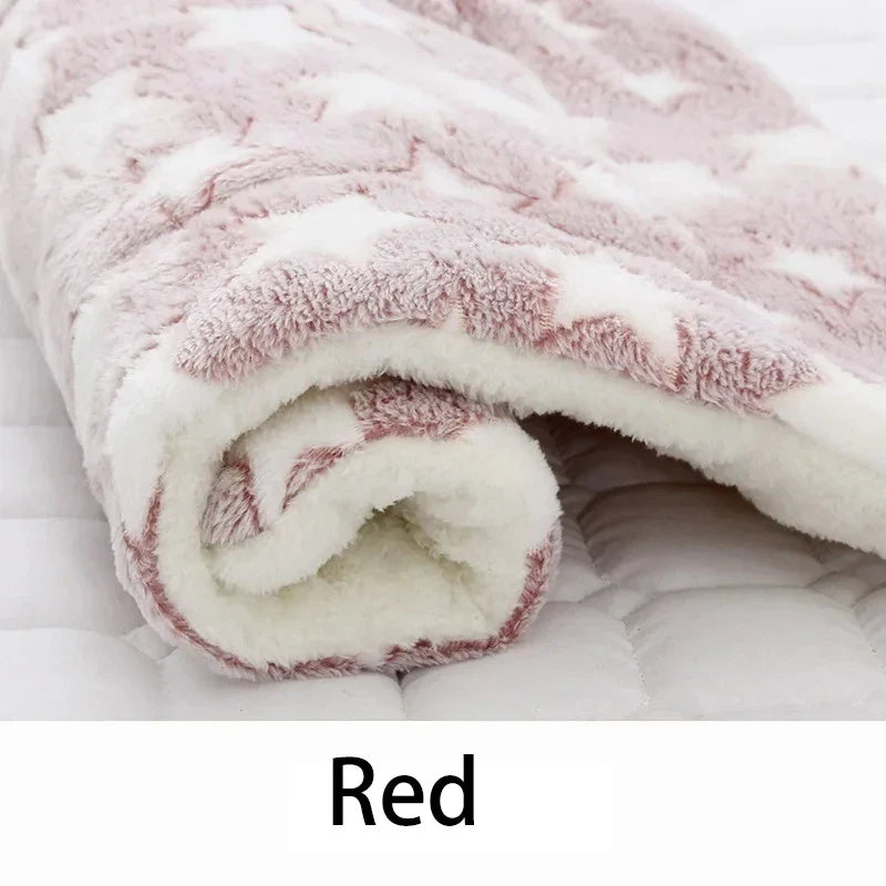 Flannel Pet Sleeping Mat & Dog Bed - Soft, Washable, and Durable