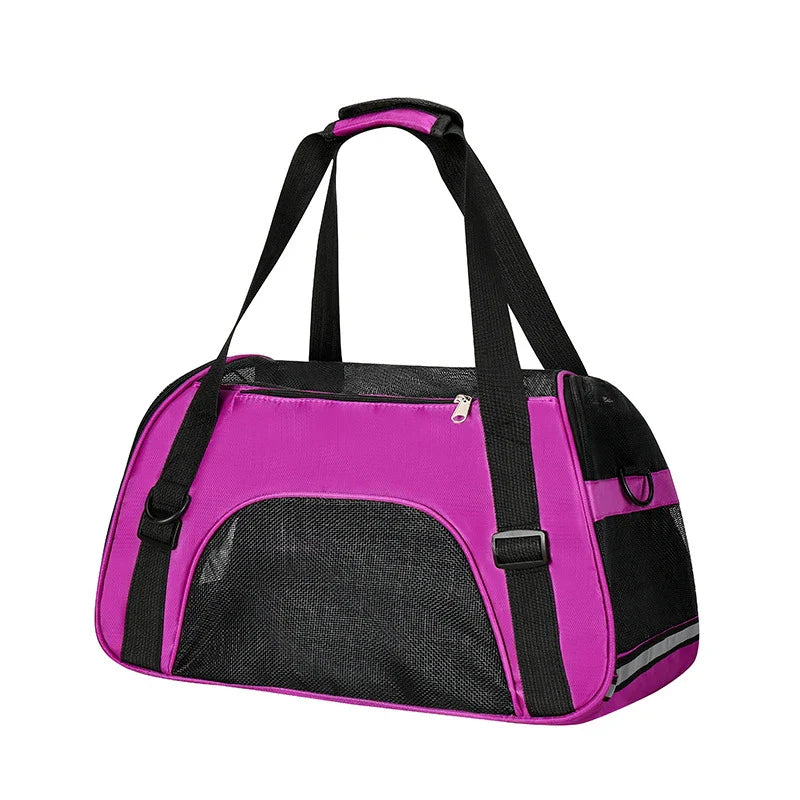 Portable Cat & Dog Carrier Bag - Foldable Breathable Travel Handbag
