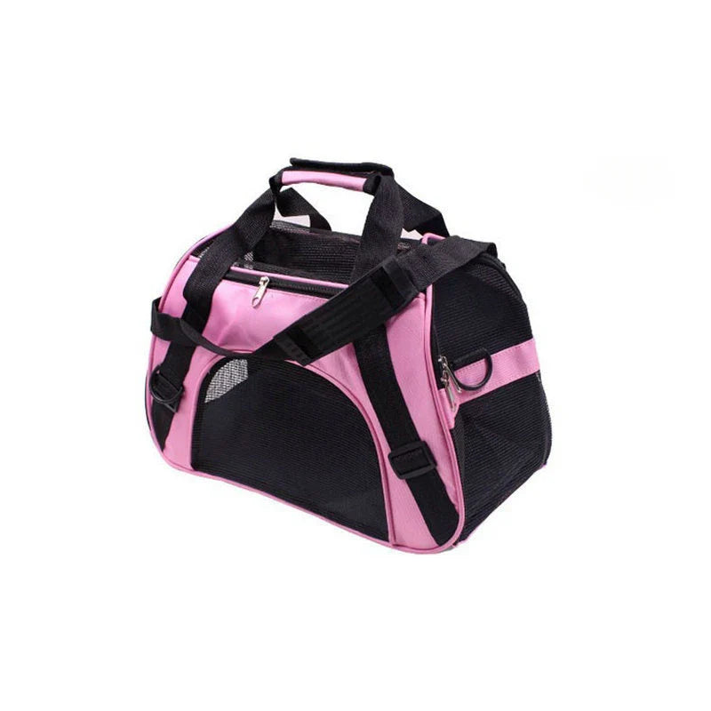 Portable Dog & Cat Travel Carrier - Breathable Mesh Pet Handbag